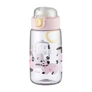 卡西诺tritan水杯夏女生高颜值学生便携塑料大容量直饮儿童杯子