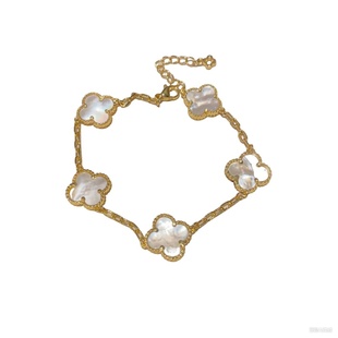 四叶幸运草手链女花朵轻奢2025新款手饰手绳小众高级设计感送女友