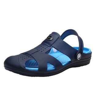 泡沫洞洞鞋凉鞋男夏季新款男士凉拖鞋两用包头外贸EVA海边沙滩鞋