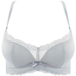 依之妮美背无钢圈3排扣蕾丝文胸中厚杯小胸MM聚拢好内衣D1050A8A