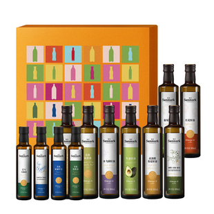 晟麦家油卡套装礼盒12瓶亚麻籽油橄榄红花葡萄员工团购送礼食用油