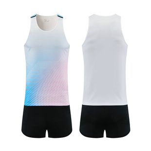 专业田径服体育生训练服体考马拉松运动服跑步背心男速干比赛套装
