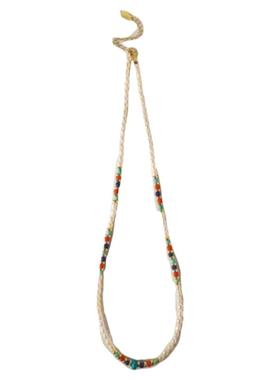 新中式敦煌风淡水珍珠南红锁骨链