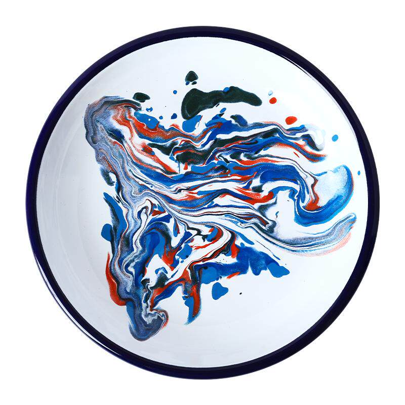 土耳其kapka复古手绘珐琅圆盘