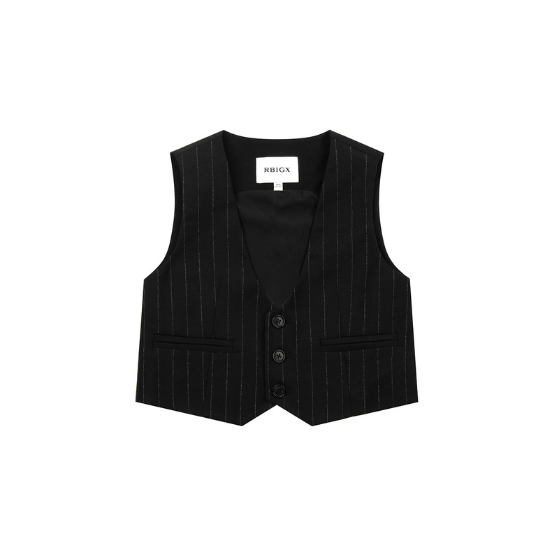 瑞比克绅士商务条纹西服马甲
