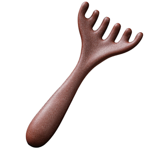 鹿角头部按摩经络梳子养生头疗工具天然檀木头皮刮痧疏通神器六爪