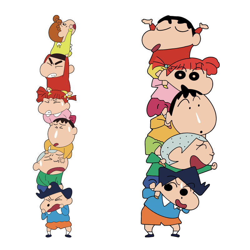 蜡笔小新可爱氛围卡通玻璃门贴画