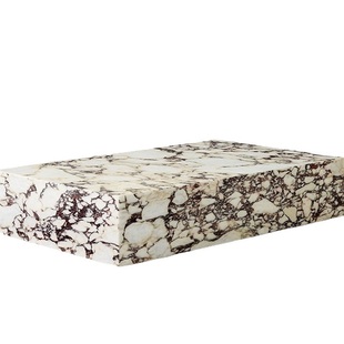 意式宝格丽天然大理石客厅咖啡桌茶几边角床头柜立柱墩子装饰摆件