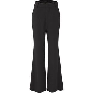 娅丽达白色弹力喇叭裤女2026夏季新款休闲西装裤子修身显瘦喇叭裤