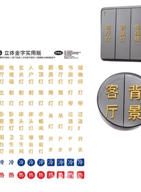 飞彩电表箱配电箱标识贴