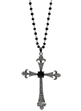 yyds！哥特风暗黑十字架长款项链女高级感个性亚文化配饰2025新款