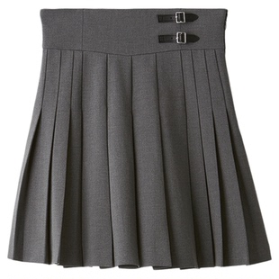 SNIDEL2025秋冬新品时尚百搭高腰百褶半身裙A字短裙裤SWFP254126