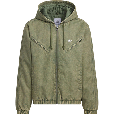 Adidas/阿迪达斯正品三叶草男女梭织保暖运动宽松连帽棉服KC2641