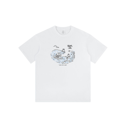 冲浪狗印花短袖宽松百搭纯棉T恤