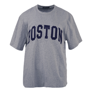 BM短袖休闲T恤BOSTON波士顿风格字母印花美式T恤上衣bm官方旗舰店