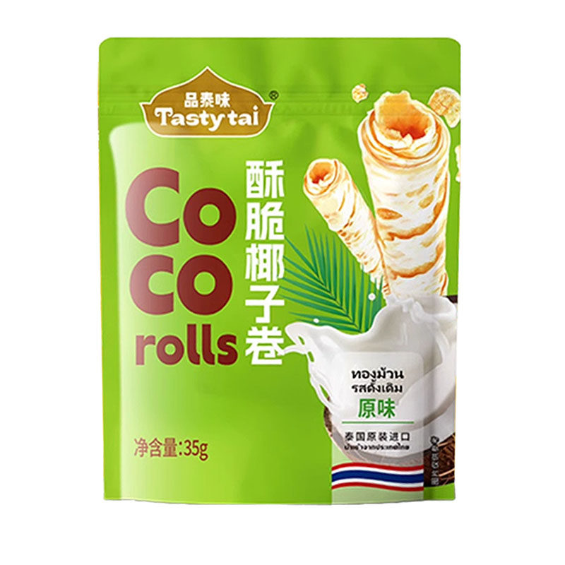 品泰味进口无麸质无蛋奶椰子卷