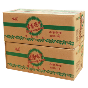 伟龙薄脆饼干香葱鸡片整箱批发