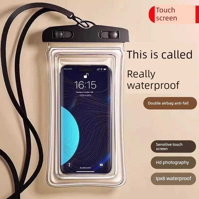 手机防水袋可触屏游泳池气囊漂流装备水下拍照潜水专用防水手机套