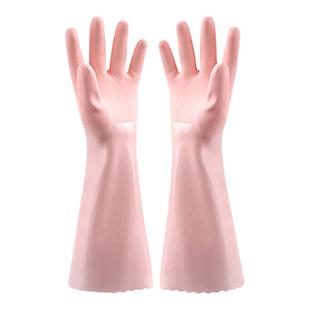 皮绒一体保暖手套加厚家务洗衣服厨房清洁耐磨加绒洗碗手套一体绒