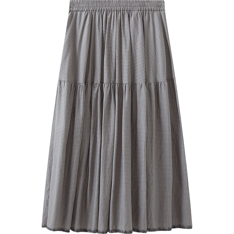 【商场同款】播26夏新品格纹半身裙女文艺风高腰裙子BDT2BD1600