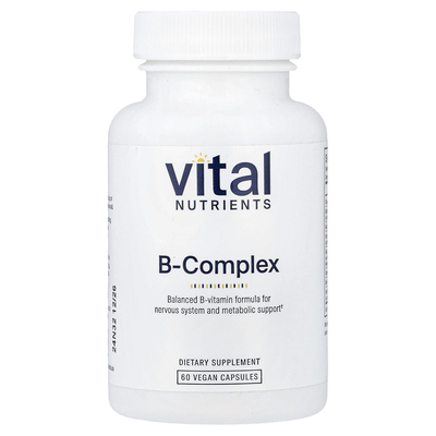 Vital Nutrients,B 族维生素复合物，120 粒全素胶囊