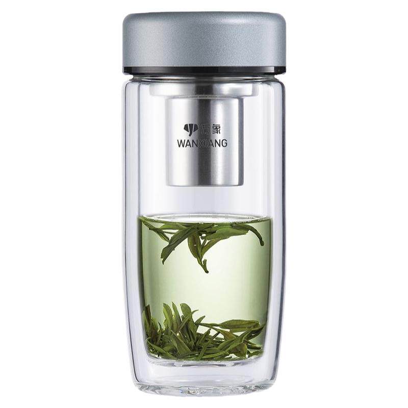 万象双层鹅蛋高硼硅玻璃泡茶杯