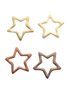 多巴胺咖色儿童星星小发夹女孩
