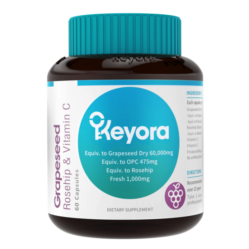 新西兰进口葡萄籽粉胶囊原花青素提取物Keyora玫瑰果精OPC维生素e