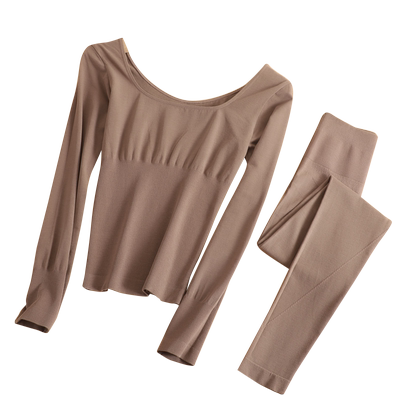 【超值2套】收腹提臀秋衣秋裤