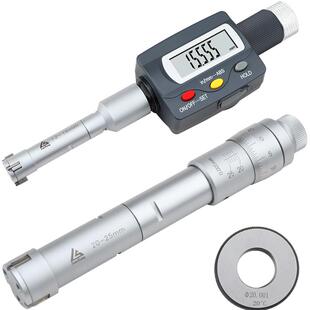 日本三量数显三爪内径千分尺三点式内测千分尺高精度0.001mm内孔