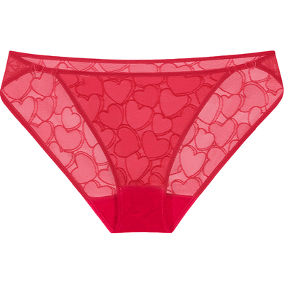 新年红色本命年低腰性感蕾丝内裤