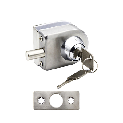 爱门者无框玻璃门免开孔插销锁