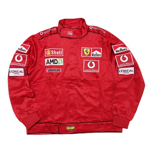 舒马赫一级方程式赛车元素重工全刺绣立领拉链运动夹克外套T8包邮