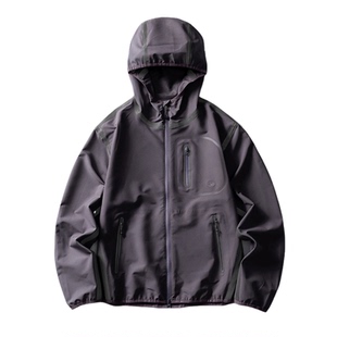 BREAK MIX户外反光条防水软壳冲锋衣男潮牌春秋运动休闲连帽夹克