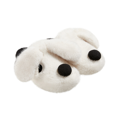 朴西长耳狗可爱毛绒棉拖鞋女