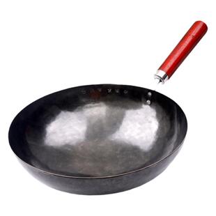 黑锅炒锅章丘老聂家铁锅官方旗舰店不粘锅无油烟无涂层燃气灶家用