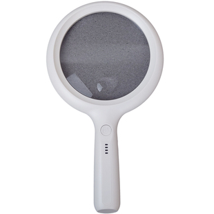 手持放大镜带灯充电老年人阅读高清学生读书扩大镜鉴定专用便携式