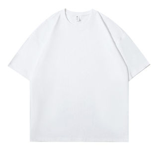 短袖T恤男款夏季美式高街cleanfit纯黑色重磅纯棉半袖情侣体恤衫