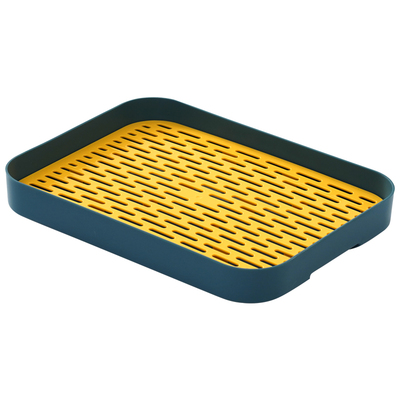 加厚托盘双层杯架家用茶杯子沥水置物架杯子碗筷收纳加深茶盘架子