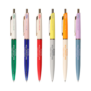 MARK'STYLE×ANTERIQUE联名复古撞色中油笔按动0.5mm黑色学生