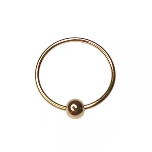 14K金色925纯银金豆豆耳环 金珠小耳骨耳圈耳钉 欧美简约日常耳饰