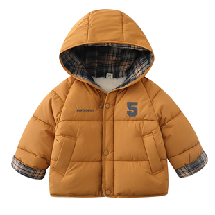 男童加绒加厚棉衣外套2025新款冬季男宝宝夹棉保暖棉袄冬装上衣潮