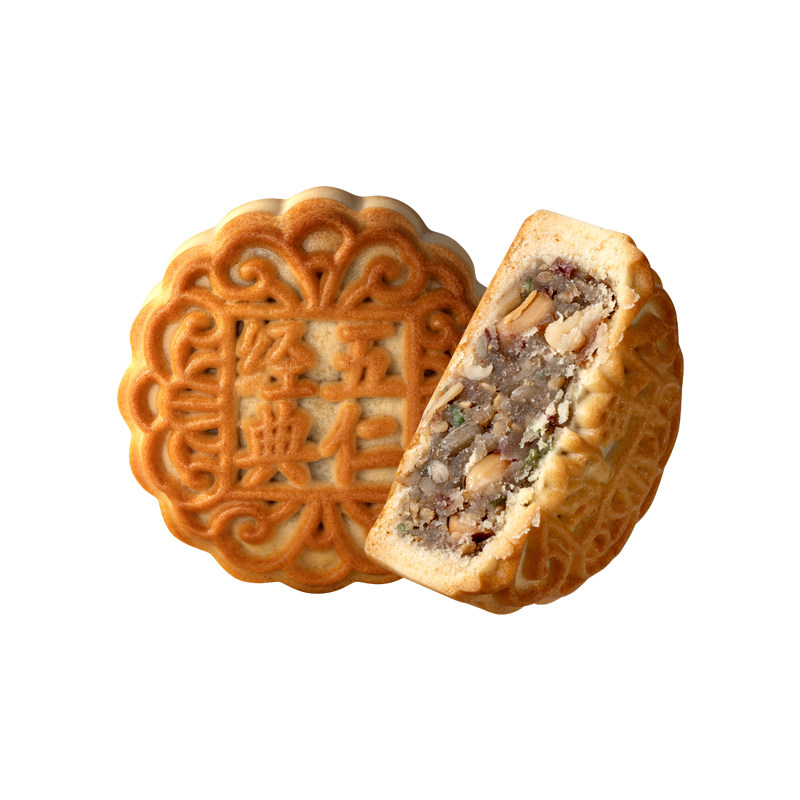 陶老大清真食品经典五仁月饼中秋传统京式手工老月饼团购100g*6枚