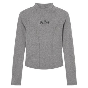 【59/件】EPTISON针织打底衫女2025冬新款复古短款修身半高领上衣