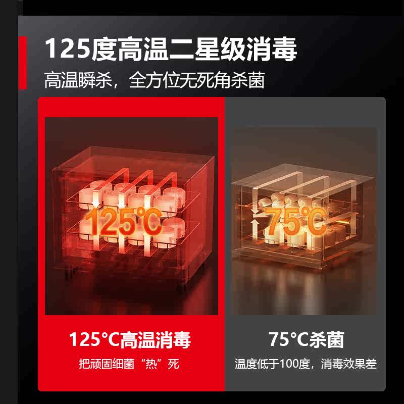 德玛仕茶杯消毒柜小型办公室台式茶具杯子专用烘干一体家用迷你