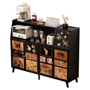 厨房置物架子2025新款落地收纳架多层微波炉餐边柜碗碟家用多功能