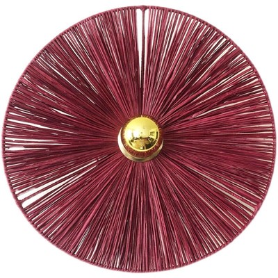 简约现代复古手工草编壁灯