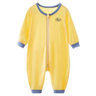 上宝麦春秋款儿童连体睡衣拉链宝宝睡袋莫代尔男女童睡衣睡袋睡袍