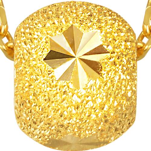 周生生珠宝足金圆珠金珠转运珠黄金吊坠挂坠女15259P