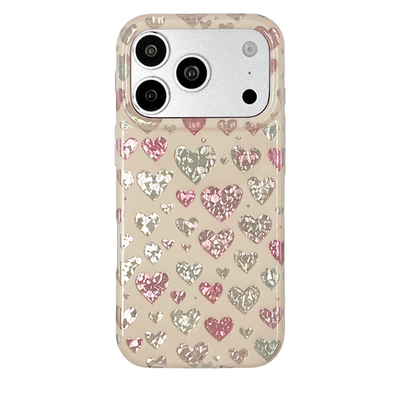 kaia 少女心氛围感镭射爱心适用于苹果18promax手机壳iphone17pro新款17女16pro创意15pro全包双层防摔手机套